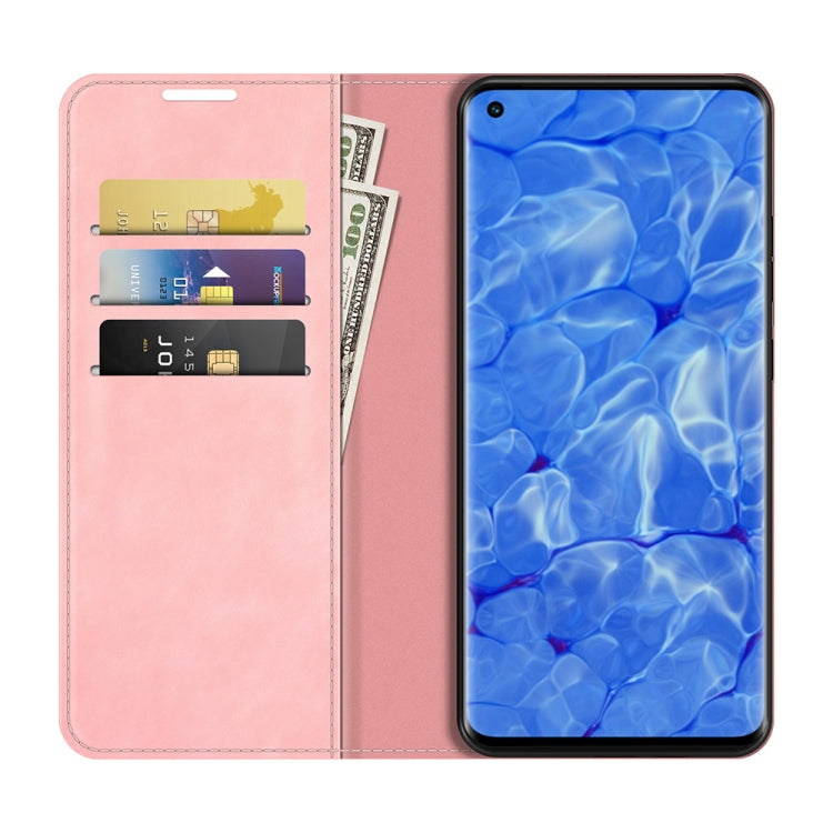 For OPPO Reno6 Pro+ 5G Retro-skin Business Magnetic Suction Leather Case with Holder & Card Slots & Wallet
