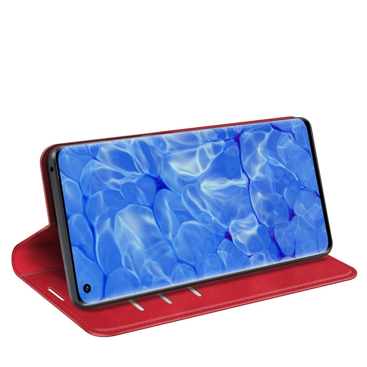 For OPPO Reno6 Pro+ 5G Retro-skin Business Magnetic Suction Leather Case with Holder & Card Slots & Wallet