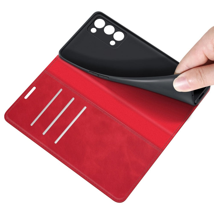 For OPPO Reno6 Pro+ 5G Retro-skin Business Magnetic Suction Leather Case with Holder & Card Slots & Wallet