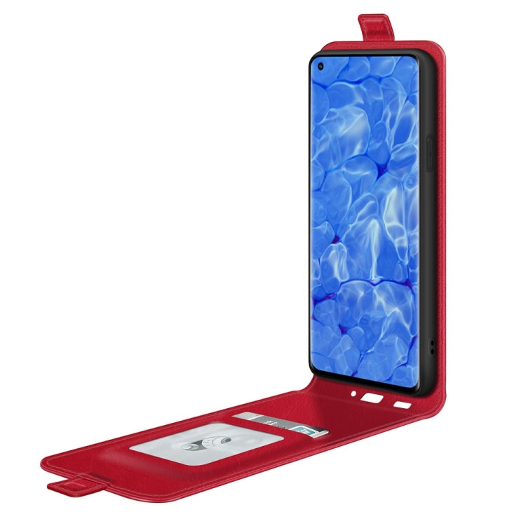 For OPPO Reno6 Pro+ 5G R64 Texture Single Vertical Flip Leather Protective Case with Card Slots & Photo Frame