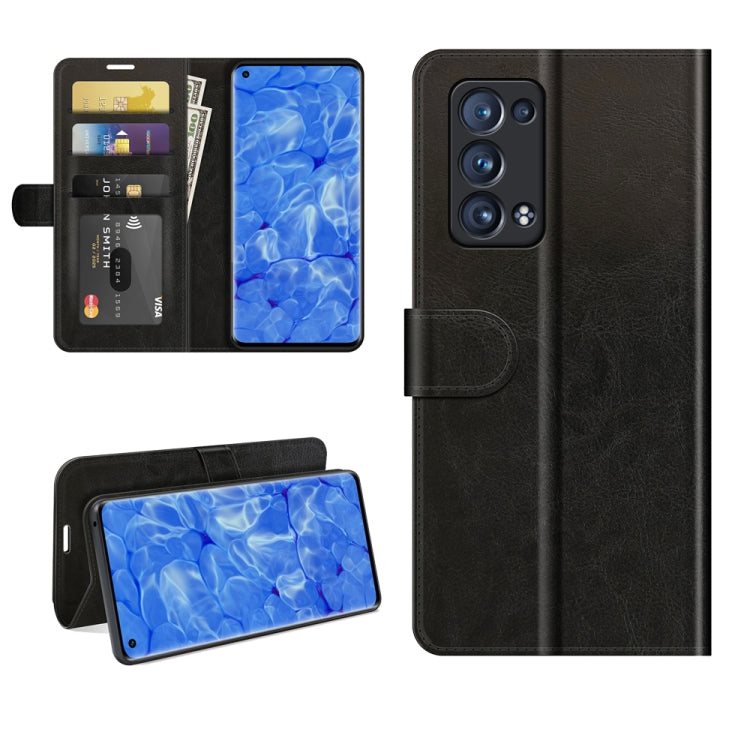 For OPPO Reno6 Pro+ 5G R64 Texture Single Horizontal Flip Protective Case with Holder & Card Slots & Wallet& Photo Frame