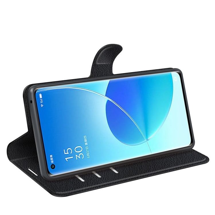 For OPPO Reno6 Pro 5G Litchi Texture Horizontal Flip Protective Case with Holder & Card Slots & Wallet