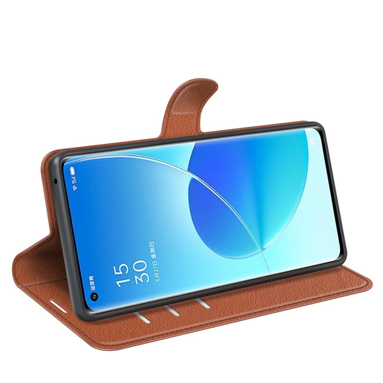 For OPPO Reno6 Pro 5G Litchi Texture Horizontal Flip Protective Case with Holder & Card Slots & Wallet