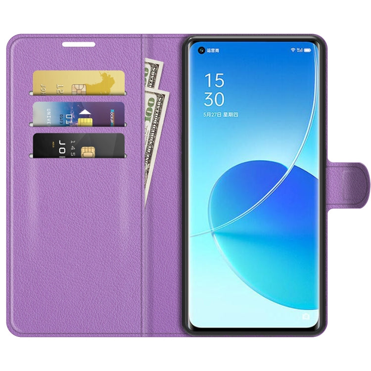 For OPPO Reno6 Pro 5G Litchi Texture Horizontal Flip Protective Case with Holder & Card Slots & Wallet