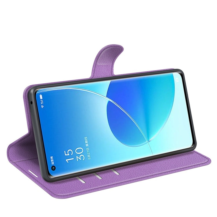 For OPPO Reno6 Pro 5G Litchi Texture Horizontal Flip Protective Case with Holder & Card Slots & Wallet