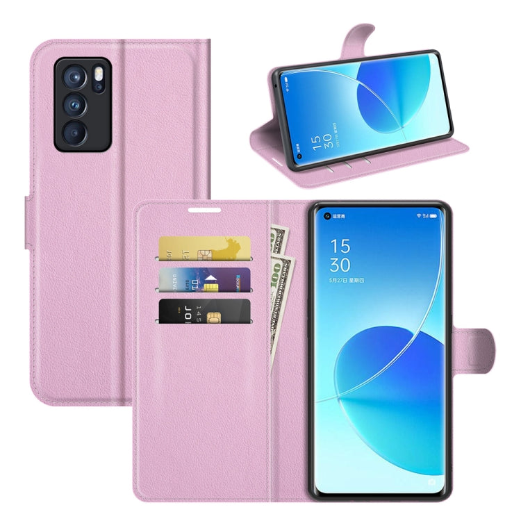 For OPPO Reno6 Pro 5G Litchi Texture Horizontal Flip Protective Case with Holder & Card Slots & Wallet