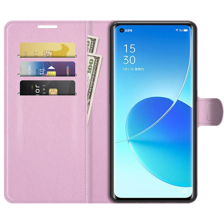 For OPPO Reno6 Pro 5G Litchi Texture Horizontal Flip Protective Case with Holder & Card Slots & Wallet