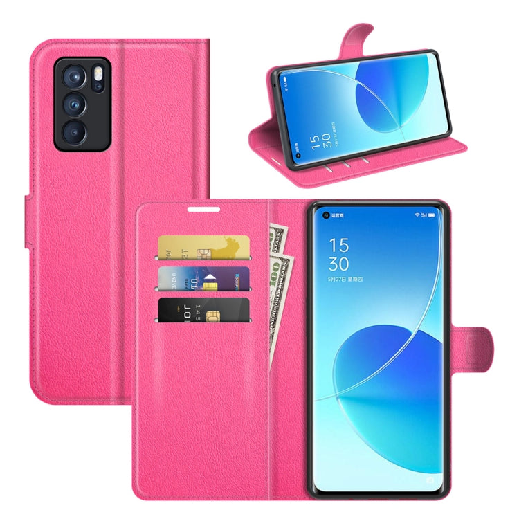 For OPPO Reno6 Pro 5G Litchi Texture Horizontal Flip Protective Case with Holder & Card Slots & Wallet