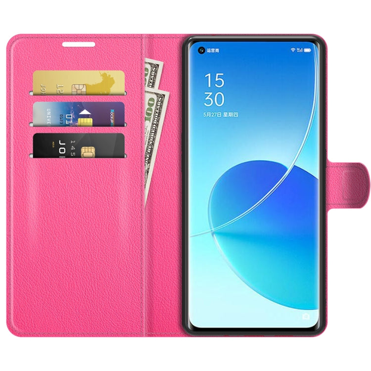 For OPPO Reno6 Pro 5G Litchi Texture Horizontal Flip Protective Case with Holder & Card Slots & Wallet