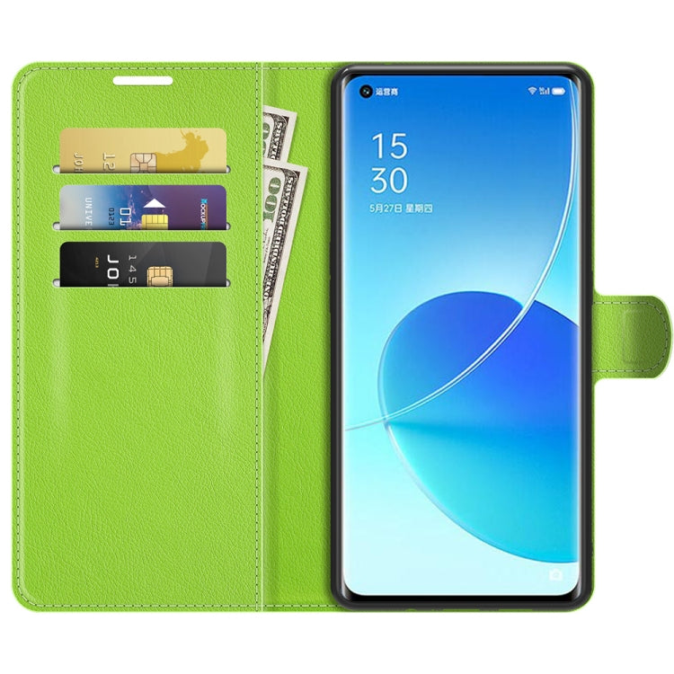 For OPPO Reno6 Pro 5G Litchi Texture Horizontal Flip Protective Case with Holder & Card Slots & Wallet