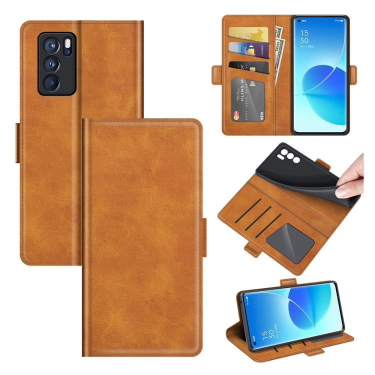 For OPPO Reno6 Pro 5G Dual-side Magnetic Buckle Horizontal Flip Leather Case with Holder & Card Slots & Wallet