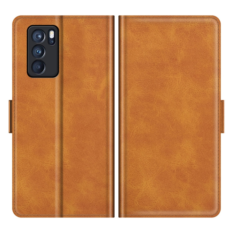 For OPPO Reno6 Pro 5G Dual-side Magnetic Buckle Horizontal Flip Leather Case with Holder & Card Slots & Wallet