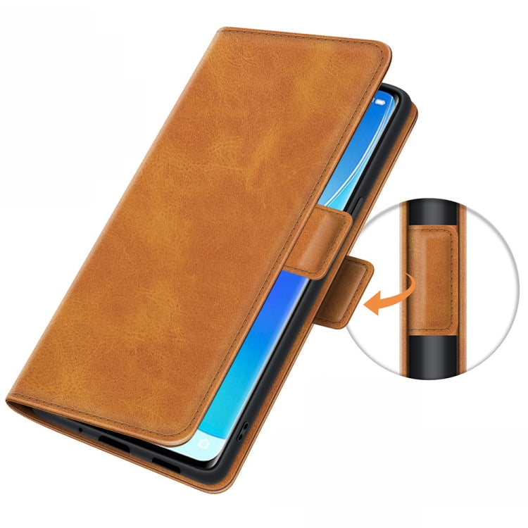 For OPPO Reno6 Pro 5G Dual-side Magnetic Buckle Horizontal Flip Leather Case with Holder & Card Slots & Wallet