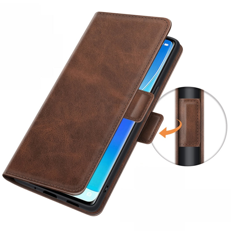 For OPPO Reno6 Pro 5G Dual-side Magnetic Buckle Horizontal Flip Leather Case with Holder & Card Slots & Wallet