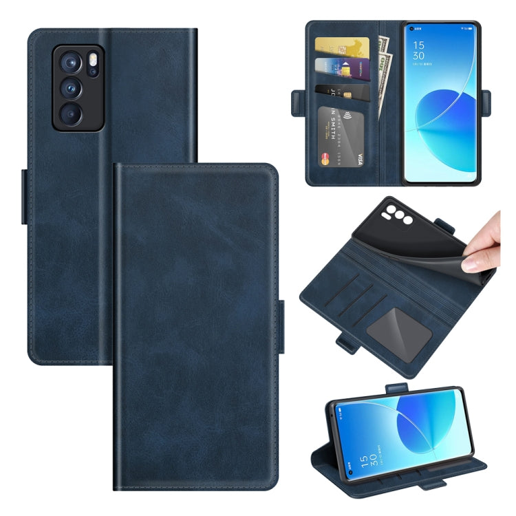 For OPPO Reno6 Pro 5G Dual-side Magnetic Buckle Horizontal Flip Leather Case with Holder & Card Slots & Wallet