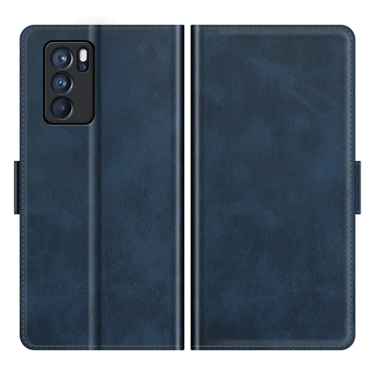 For OPPO Reno6 Pro 5G Dual-side Magnetic Buckle Horizontal Flip Leather Case with Holder & Card Slots & Wallet