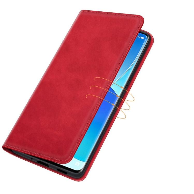 For OPPO Reno6 Pro 5G Retro-skin Business Magnetic Suction Leather Case with Holder & Card Slots & Wallet