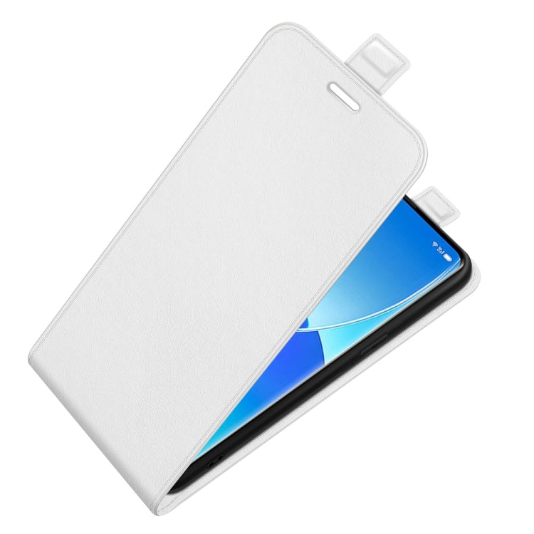 For OPPO Reno6 Pro 5G R64 Texture Single Vertical Flip Leather Protective Case with Card Slots & Photo Frame