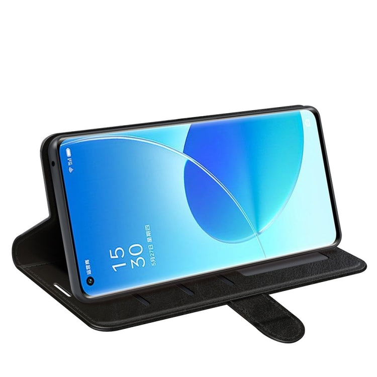 For OPPO Reno6 Pro 5G R64 Texture Single Horizontal Flip Protective Case with Holder & Card Slots & Wallet& Photo Frame