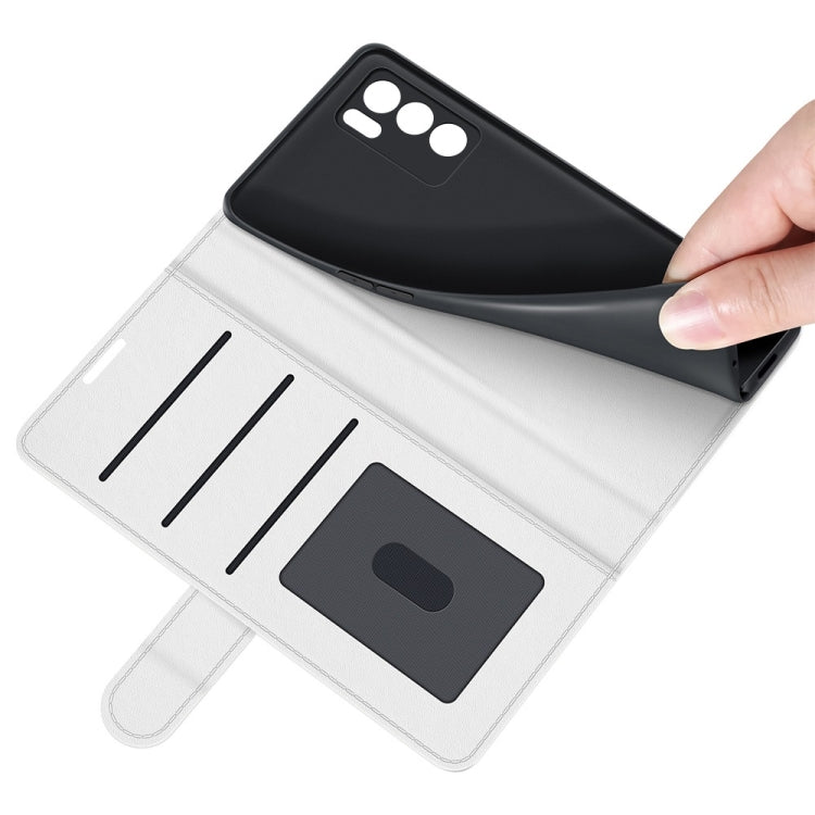 For OPPO Reno6 Pro 5G R64 Texture Single Horizontal Flip Protective Case with Holder & Card Slots & Wallet& Photo Frame