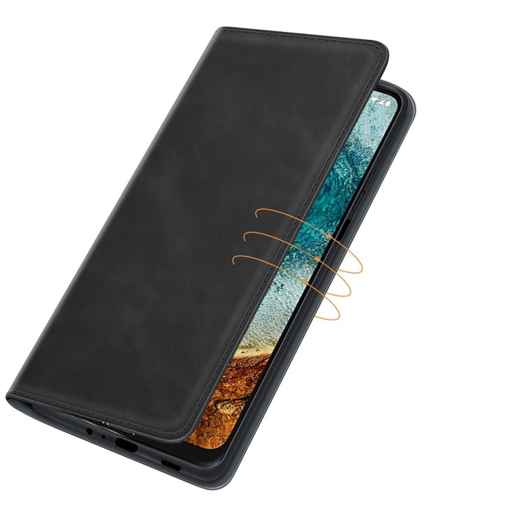 For Nokia X10/X20 Retro-skin Business Magnetic Suction Leather Case with Holder & Card Slots & Wallet