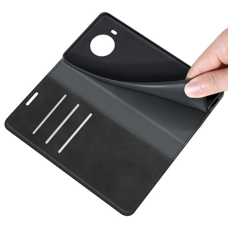 For Nokia X10/X20 Retro-skin Business Magnetic Suction Leather Case with Holder & Card Slots & Wallet