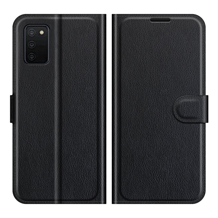 For Samsung Galaxy A03s 166mm Litchi Texture Horizontal Flip Protective Case with Holder & Card Slots & Wallet