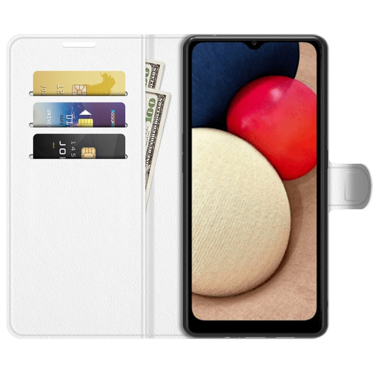 For Samsung Galaxy A03s 166mm Litchi Texture Horizontal Flip Protective Case with Holder & Card Slots & Wallet