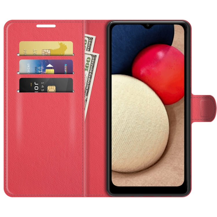 For Samsung Galaxy A03s 166mm Litchi Texture Horizontal Flip Protective Case with Holder & Card Slots & Wallet
