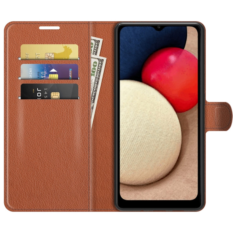 For Samsung Galaxy A03s 166mm Litchi Texture Horizontal Flip Protective Case with Holder & Card Slots & Wallet