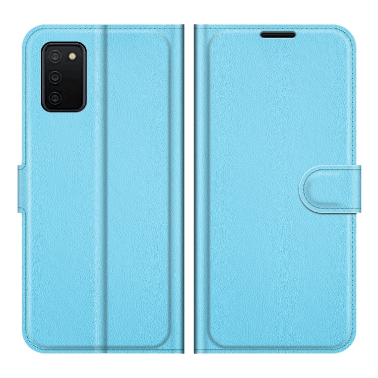 For Samsung Galaxy A03s 166mm Litchi Texture Horizontal Flip Protective Case with Holder & Card Slots & Wallet