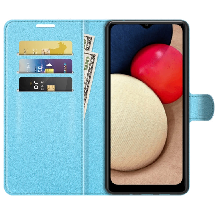 For Samsung Galaxy A03s 166mm Litchi Texture Horizontal Flip Protective Case with Holder & Card Slots & Wallet