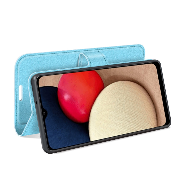 For Samsung Galaxy A03s 166mm Litchi Texture Horizontal Flip Protective Case with Holder & Card Slots & Wallet