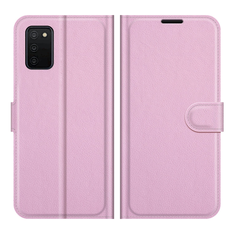 For Samsung Galaxy A03s 166mm Litchi Texture Horizontal Flip Protective Case with Holder & Card Slots & Wallet