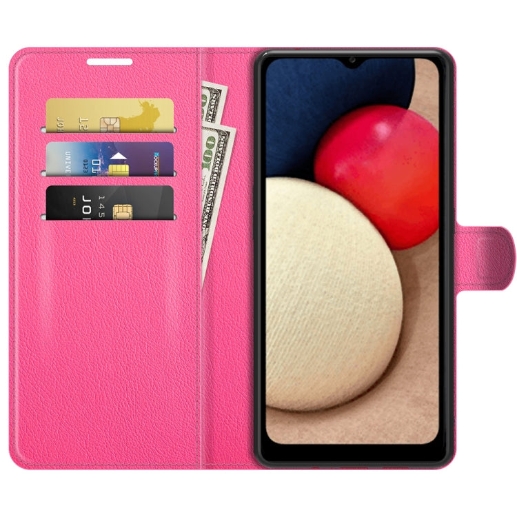 For Samsung Galaxy A03s 166mm Litchi Texture Horizontal Flip Protective Case with Holder & Card Slots & Wallet
