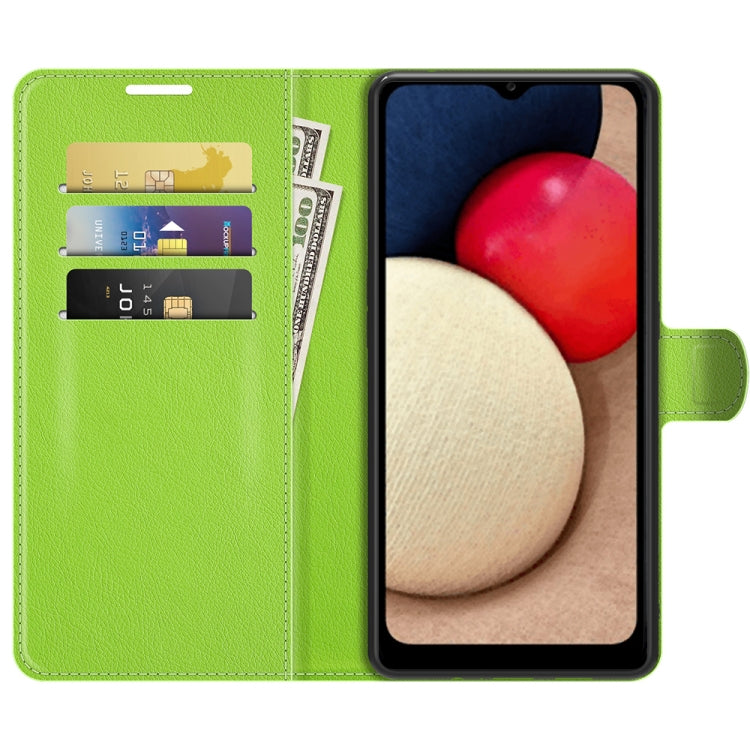 For Samsung Galaxy A03s 166mm Litchi Texture Horizontal Flip Protective Case with Holder & Card Slots & Wallet