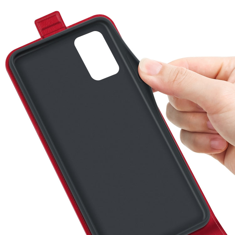 For Samsung Galaxy A03s 166mm R64 Texture Single Vertical Flip Leather Protective Case with Card Slots & Photo Frame