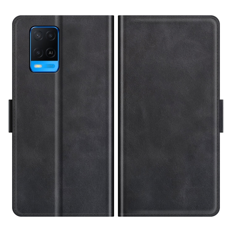 For OPPO A54 4G Dual-side Magnetic Buckle Horizontal Flip Leather Case with Holder & Card Slots & Wallet