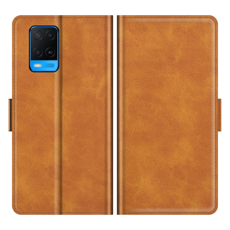 For OPPO A54 4G Dual-side Magnetic Buckle Horizontal Flip Leather Case with Holder & Card Slots & Wallet