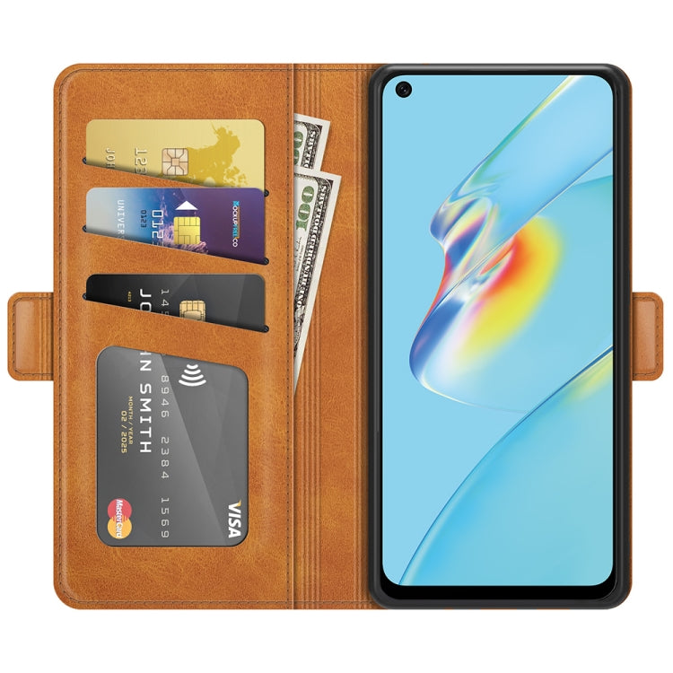 For OPPO A54 4G Dual-side Magnetic Buckle Horizontal Flip Leather Case with Holder & Card Slots & Wallet