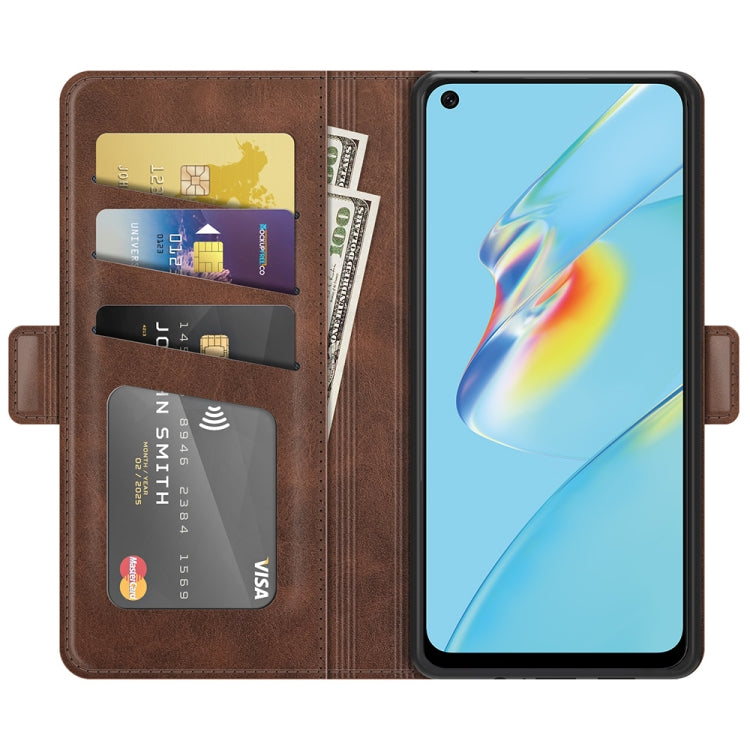 For OPPO A54 4G Dual-side Magnetic Buckle Horizontal Flip Leather Case with Holder & Card Slots & Wallet