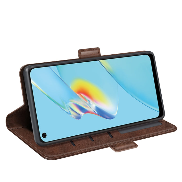 For OPPO A54 4G Dual-side Magnetic Buckle Horizontal Flip Leather Case with Holder & Card Slots & Wallet