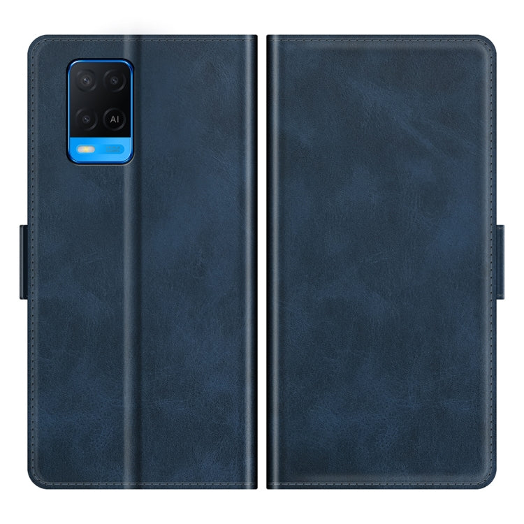 For OPPO A54 4G Dual-side Magnetic Buckle Horizontal Flip Leather Case with Holder & Card Slots & Wallet