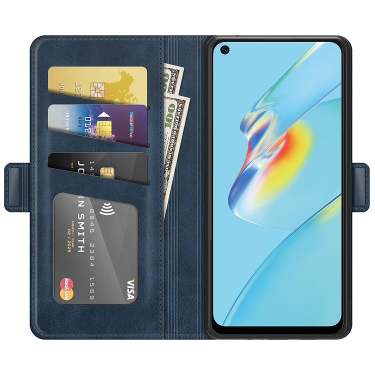 For OPPO A54 4G Dual-side Magnetic Buckle Horizontal Flip Leather Case with Holder & Card Slots & Wallet