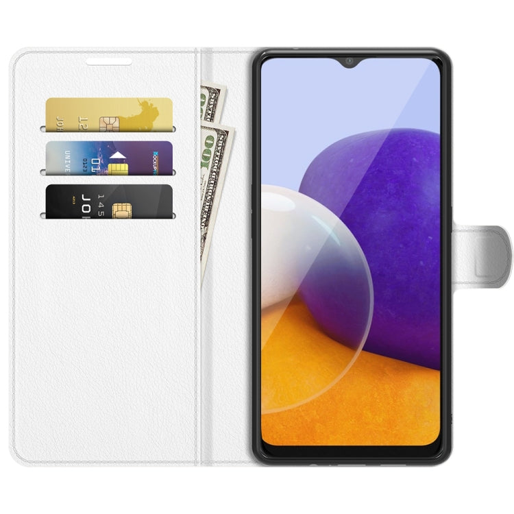 For Samsung Galaxy A22 5G Litchi Texture Horizontal Flip Protective Case with Holder & Card Slots & Wallet