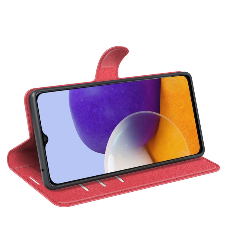 For Samsung Galaxy A22 5G Litchi Texture Horizontal Flip Protective Case with Holder & Card Slots & Wallet