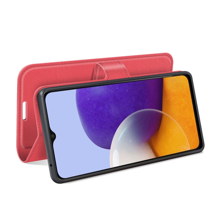 For Samsung Galaxy A22 5G Litchi Texture Horizontal Flip Protective Case with Holder & Card Slots & Wallet