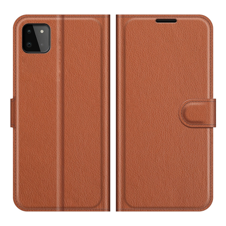 For Samsung Galaxy A22 5G Litchi Texture Horizontal Flip Protective Case with Holder & Card Slots & Wallet