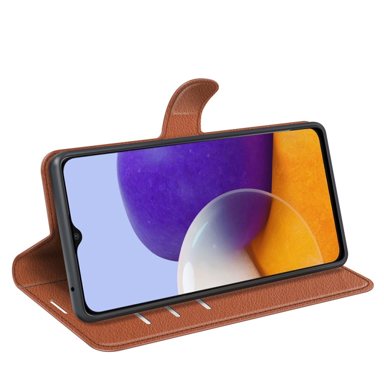For Samsung Galaxy A22 5G Litchi Texture Horizontal Flip Protective Case with Holder & Card Slots & Wallet