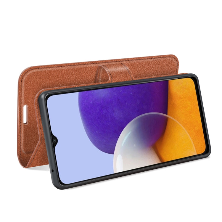 For Samsung Galaxy A22 5G Litchi Texture Horizontal Flip Protective Case with Holder & Card Slots & Wallet